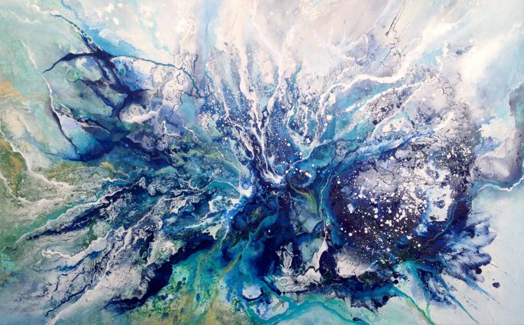 "Full Moon Flight"
30"x 48"
Acrylic and mixed media on canvas
Paint mixed with ocean water, Aptos, CA
2016 copyright
SOLD