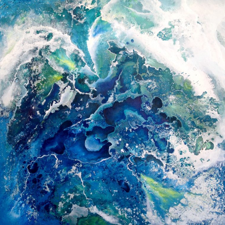 "My Refuge, My Breath"
30"x 30"
Acrylic and mixed media on canvas
Paint intermixed with ocean water, Aptos, CA
2016 copyright
SOLD