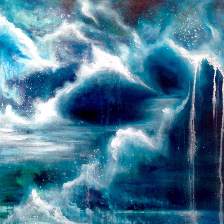 "The Storm" 2/2
28"x28"
Acrylic on canvas
Paint mixed with ocean water from Santa Cruz, CA
Copyright 2016
SOLD