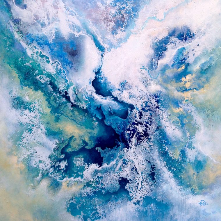 "Angel Wings"
36" x 36"
Acrylic and mixed media on canvas
Paint mixed with ocean water - Santa Cruz, CA
Sealed with resin
2016 copyright
DONATED to Red Rhino non-profit organization