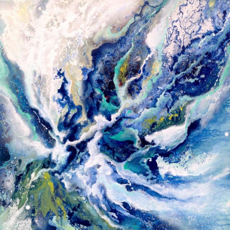 "Conquest"
30" x 30"
Acrylic and mixed media on canvas
Paint mixed with ocean water, Santa Cruz, CA
2016 copyright
SOLD