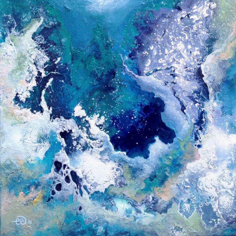 "Take Me Here"
12"x12"
Acrylic and mixed media on canvas
Paint mixed with ocean water - Santa Cruz, CA
Copyright 2016
$150 plus tax
SOLD