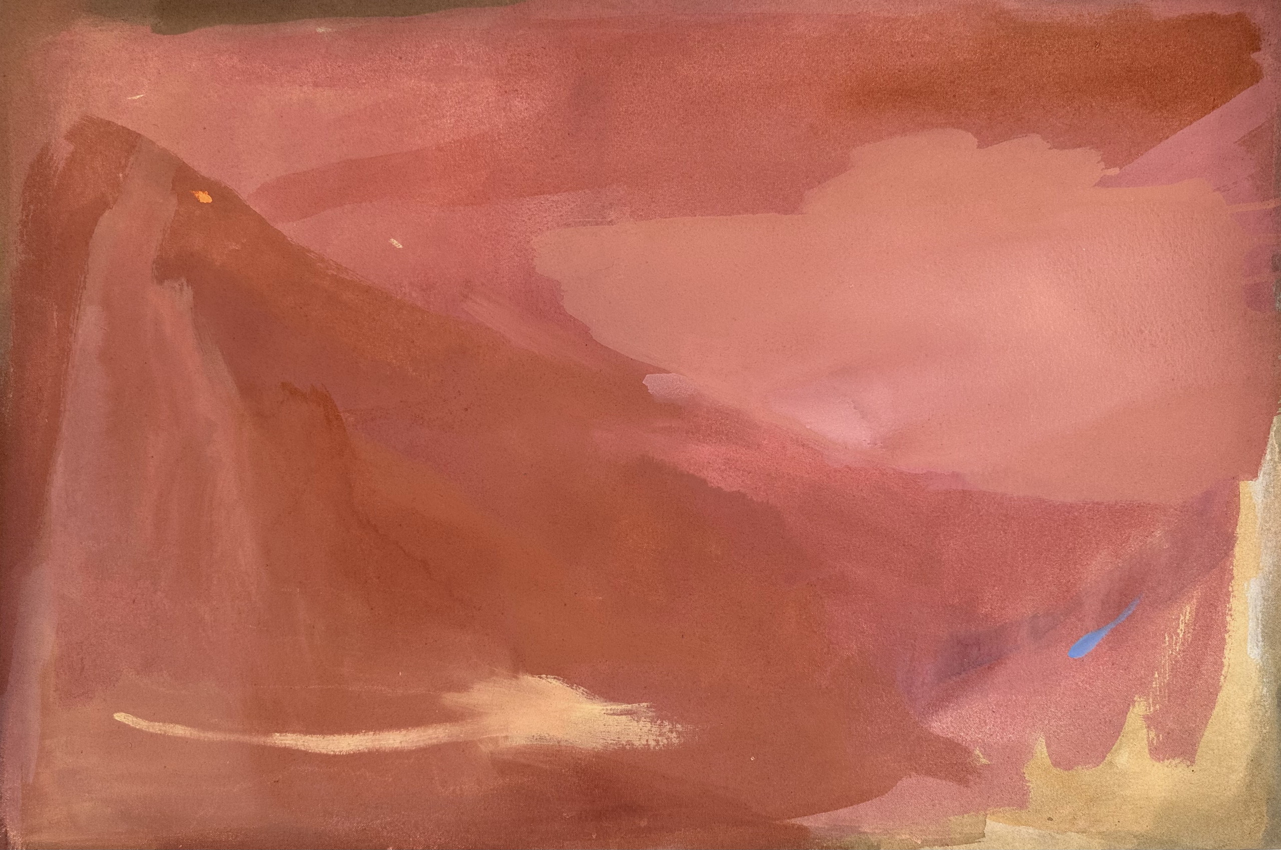 AIR FILLS THE VOID BETWEEN HEAVEN AND EARTH
36x24 inches -
acrylic and earth pigment on raw canvas -
2024 -
inspired by the desert colors at sunrise, namibia -
recommended to install in good natural light to capture all its layers -
contact to inquire