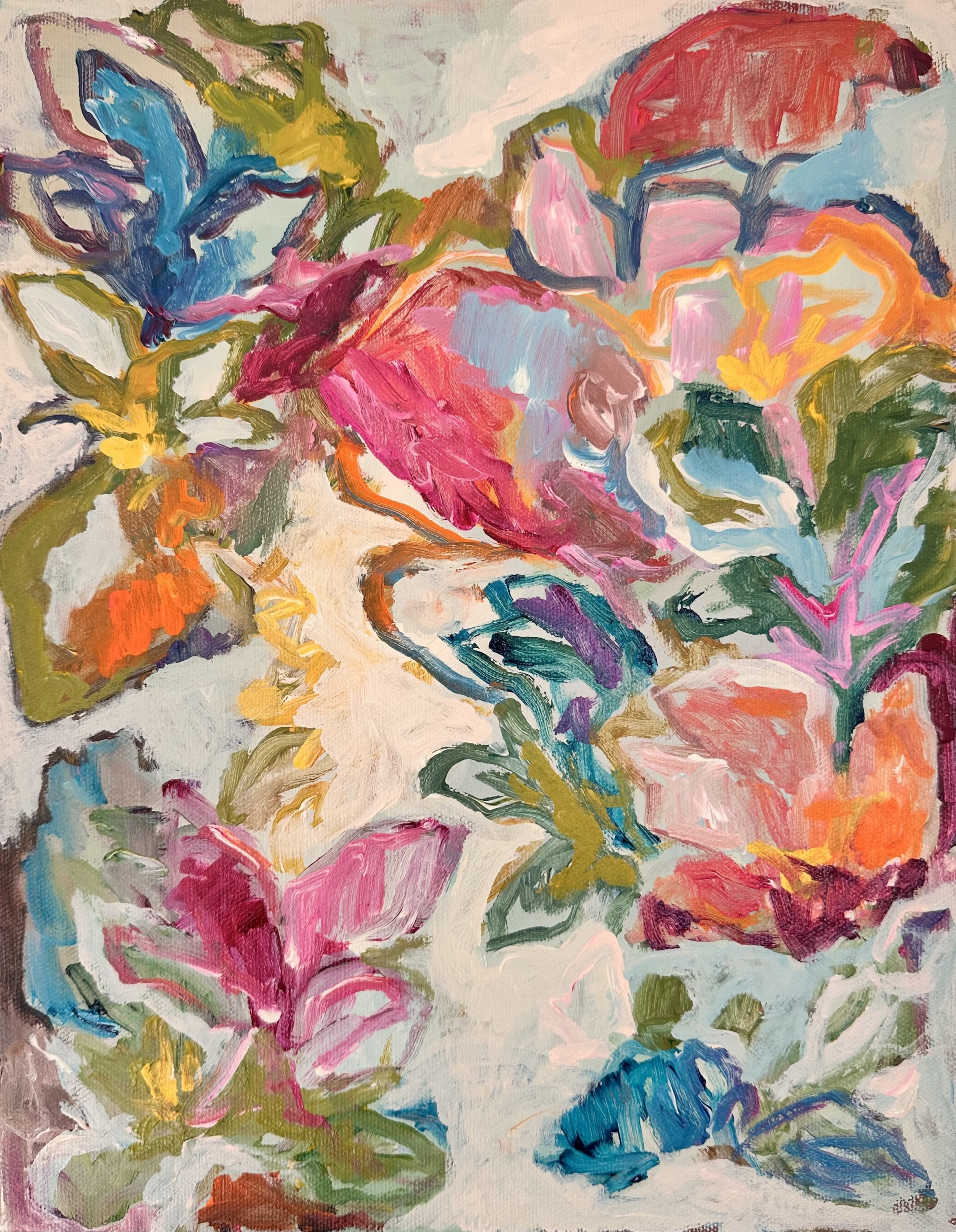 SUNLIGHT GARDEN - 
11 x 14 inches - 
acrylic on canvas - 2025